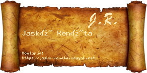 Jaskó Renáta névjegykártya
