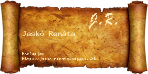 Jaskó Renáta névjegykártya